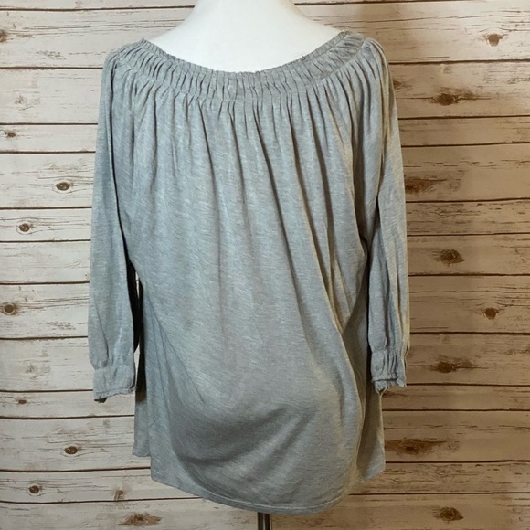 Soft Joie gray peasant top Size Small - Picture 6 of 7